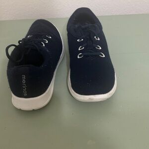Merinos  Dark Navy wool Casual Lace-Up Sneakers